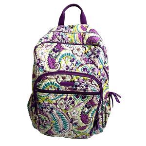 Vera Bradley Disney Parks Plums Up Mickey Minnie Campus Backpack Purple
